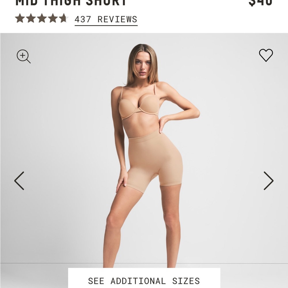 NEVER WORN Skims mid thigh short shapewear